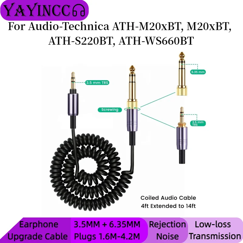 Replacement 3.5MM+6.35MM Plugs - Audio Technica Headphone Ath-Ws660Bt 评论和价格