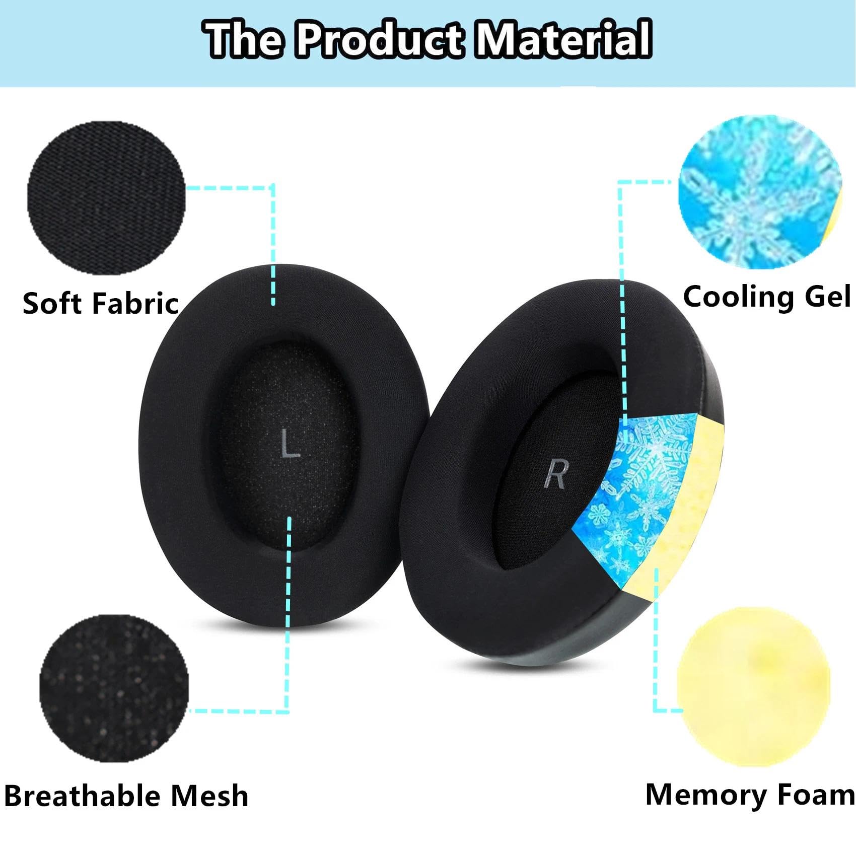 Cooling Gel Softer Ear Pads, R - Sennheiser Headphone Momentum 4 评论和价格